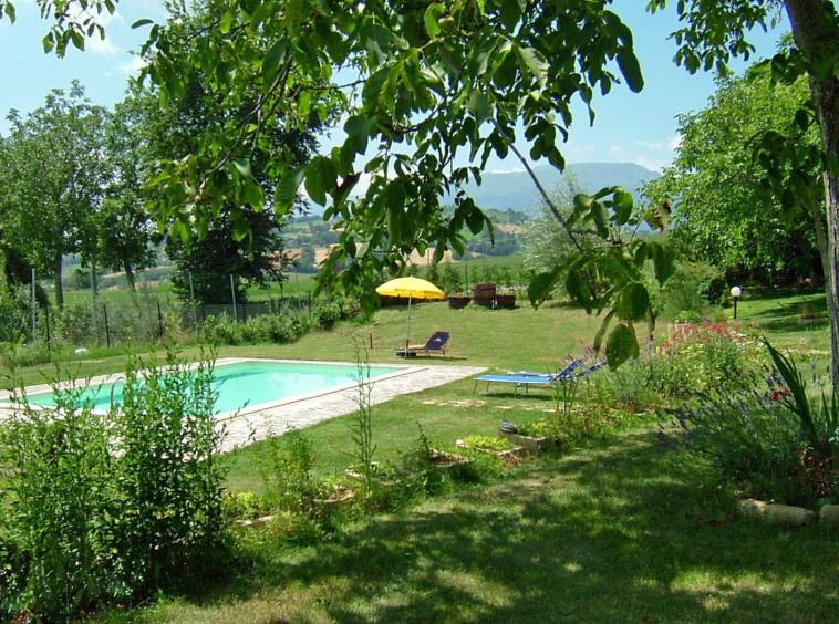 2 country houses with 4 Apartments and pool in San Ginesio